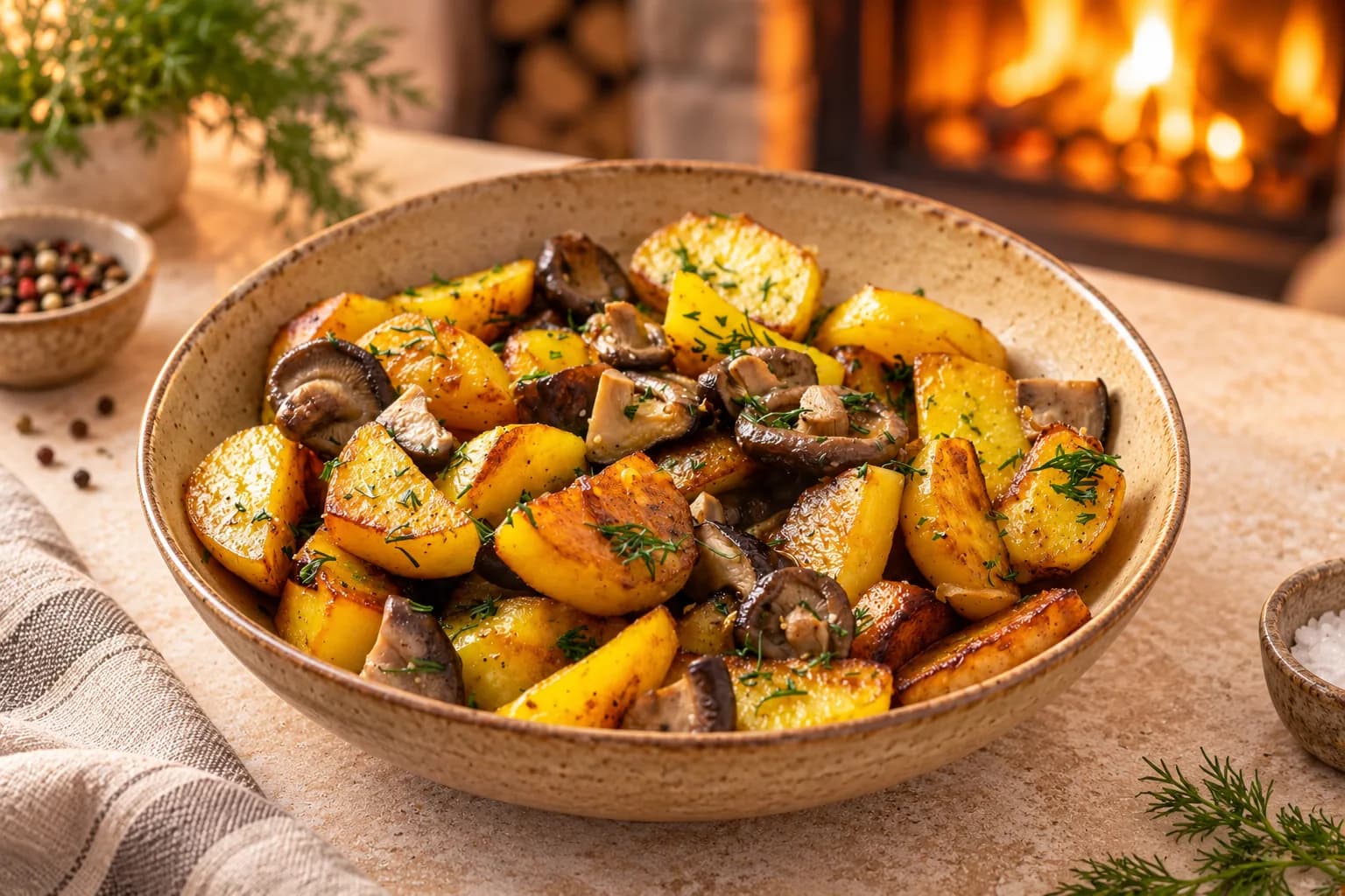 Картошка с грибами