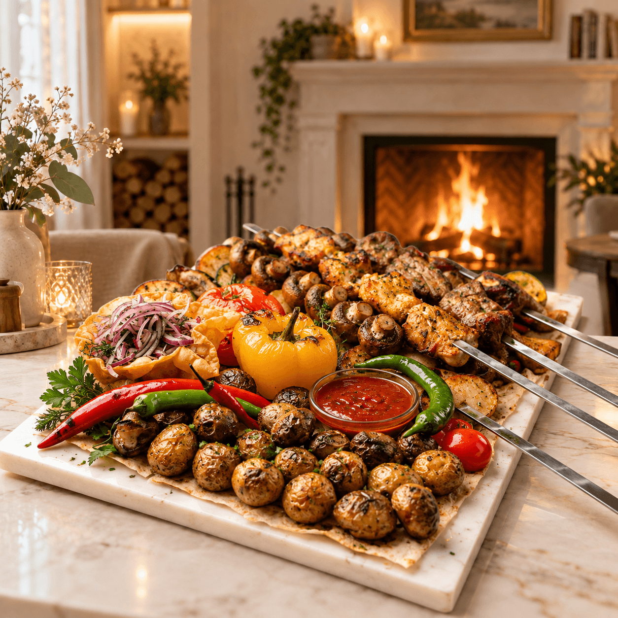 Ассорти из шашлыков свинина с курицей на 8 человек
