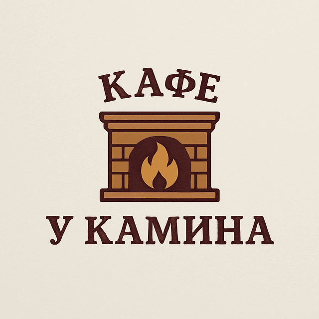 У камина
